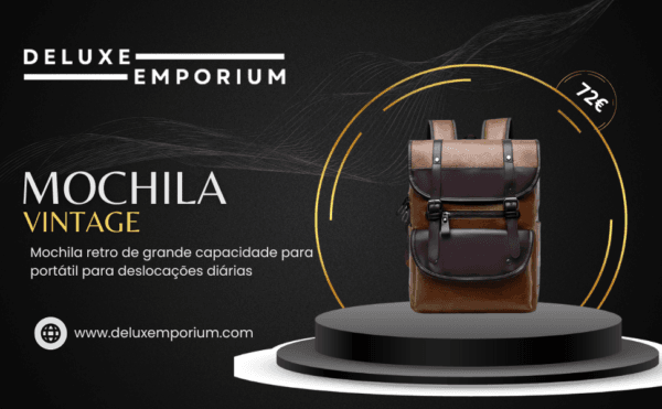 Mochila retro de grande capacidade para portátil - Image 3