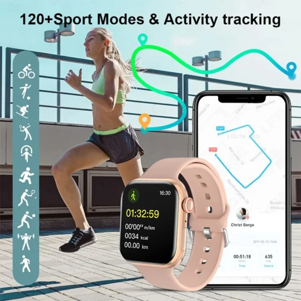 2025 nova série 10, gps, relógio inteligente, música, vídeo, nfc acess card, bt chamada, à prova água smartwatch para android e ios - Image 4