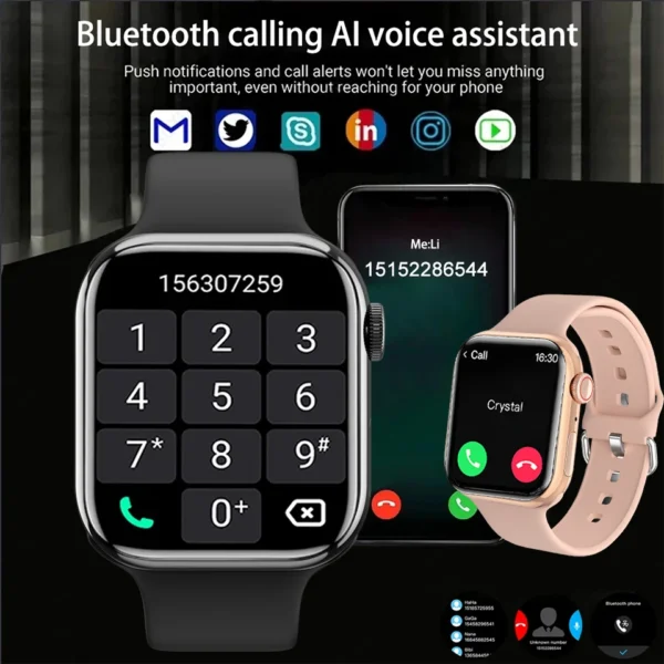 2025 nova série 10, gps, relógio inteligente, música, vídeo, nfc acess card, bt chamada, à prova água smartwatch para android e ios - Image 2